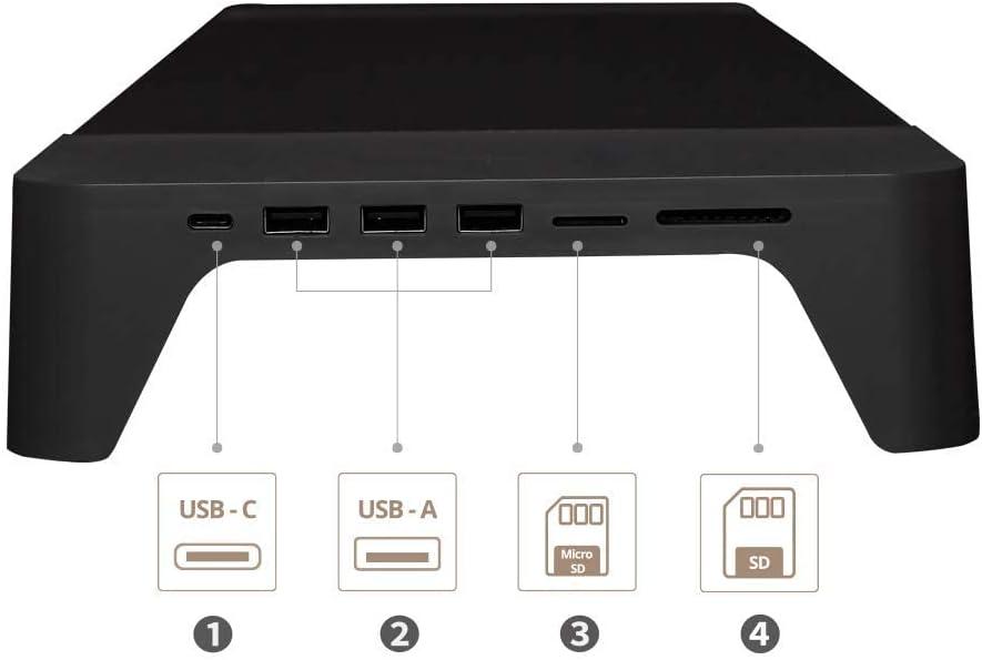 EYES 8 - 3-in-1 Monitor Stand Hub with Fast Wireless Charging Pad 12