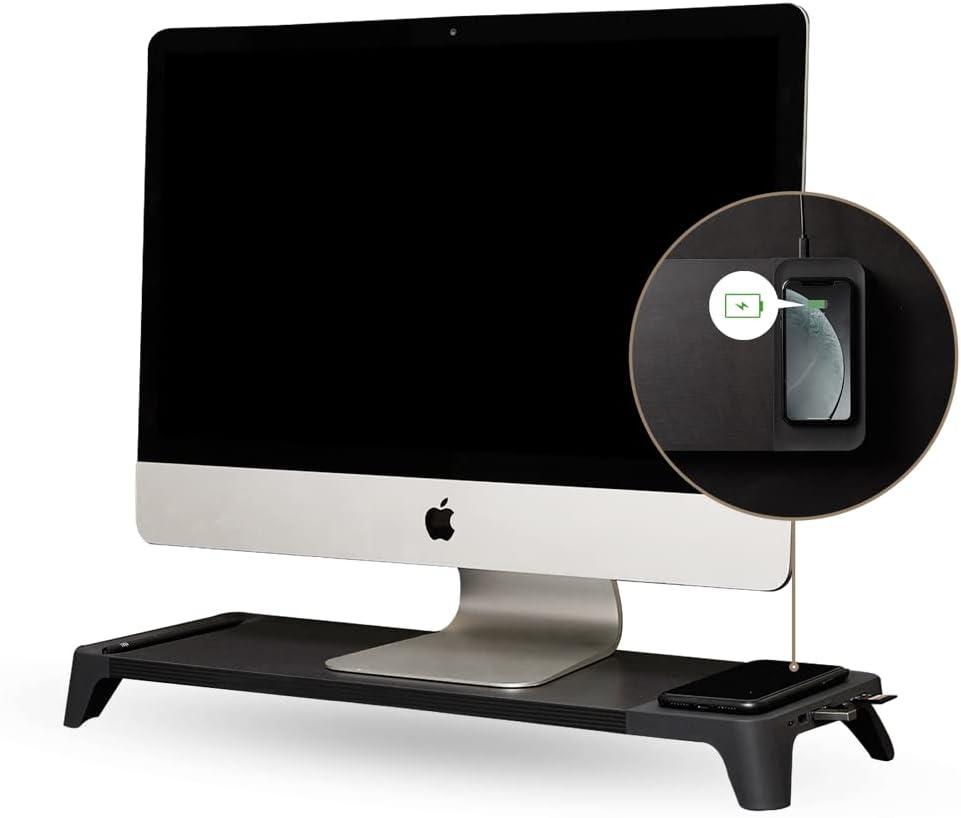 EYES 8 - 3-in-1 Monitor Stand Hub with Fast Wireless Charging Pad 18