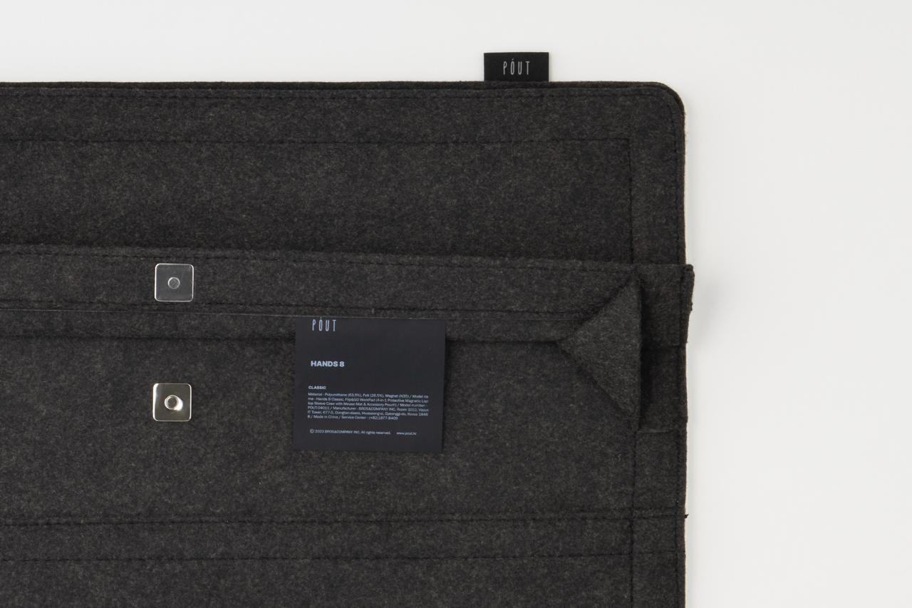 Hands 8. 4-in-1 Protective Magnetic Laptop Sleeve Case with Mouse Mat & Accessory Pouch 47