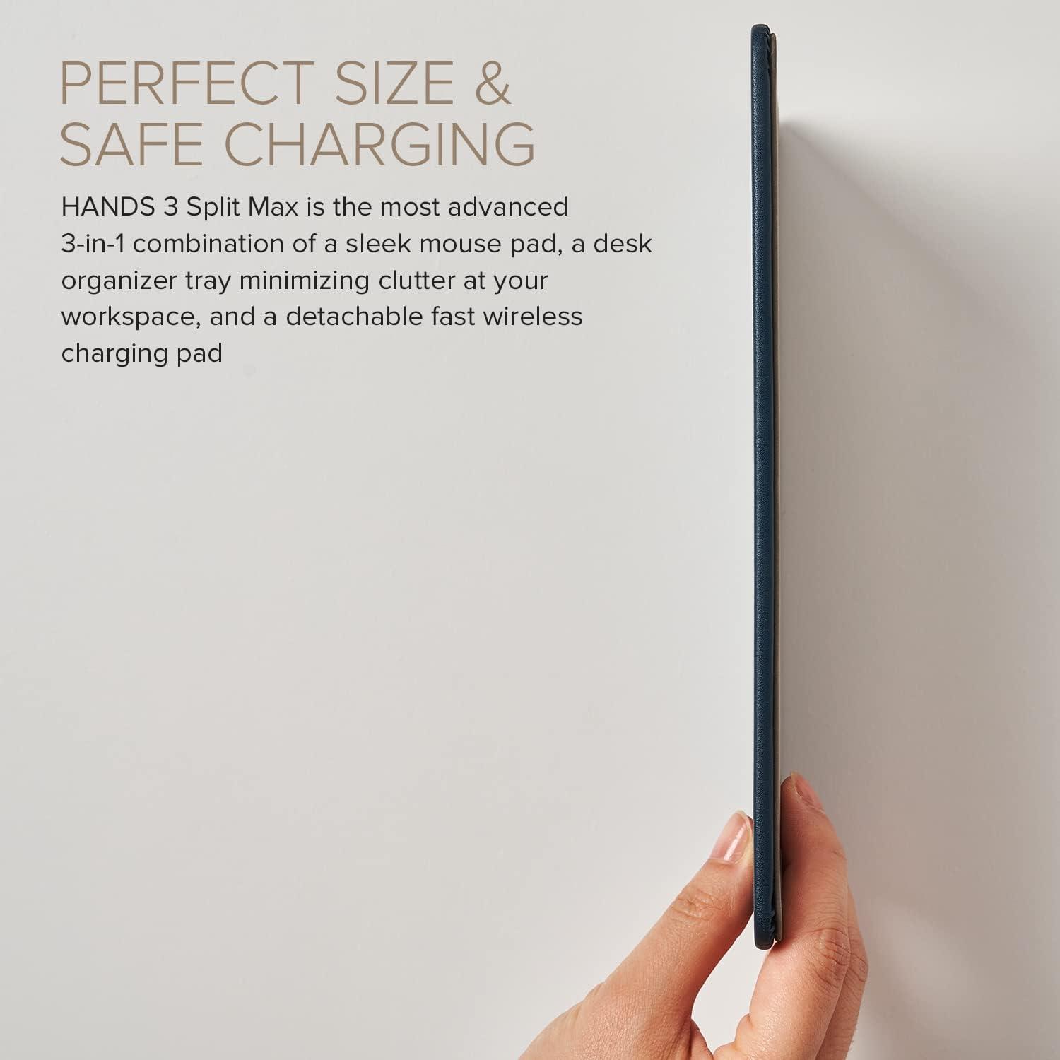 HANDS 3 SPLIT MAX - Detahcable Fast Wireless Charging Mouse Pad With Tray 23