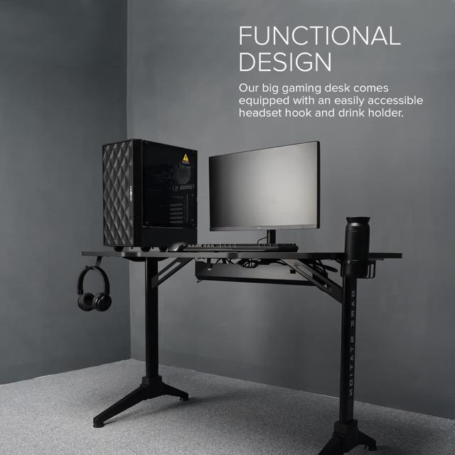 Game Station 1 RGB LED Gaming Desk 28