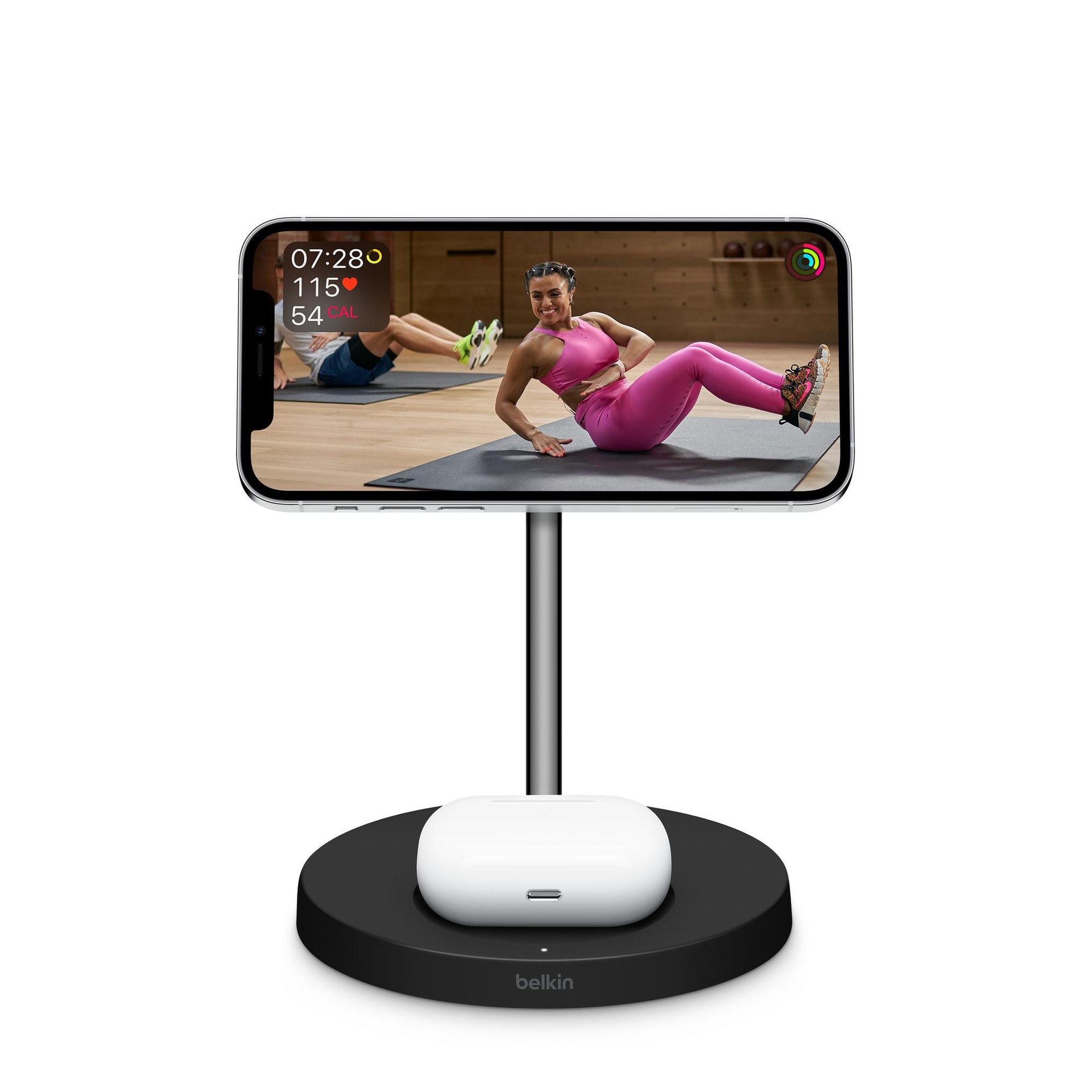 Belkin BOOST CHARGE™ PRO 2-in-1 Wireless Charger Stand with MagSafe 4