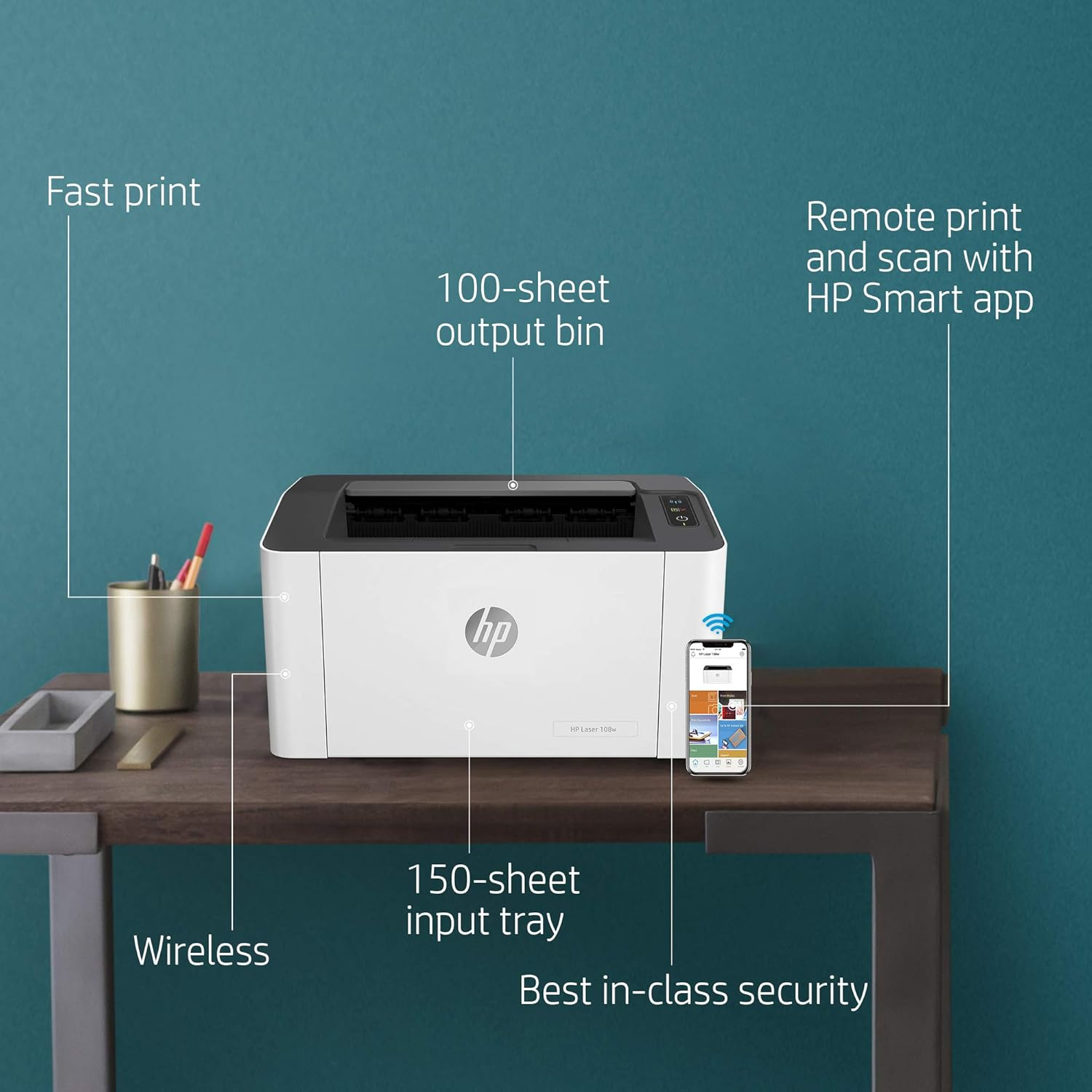 HP LaserJet 108w Printer / Хэвлэгч , Хар Принтер / 3