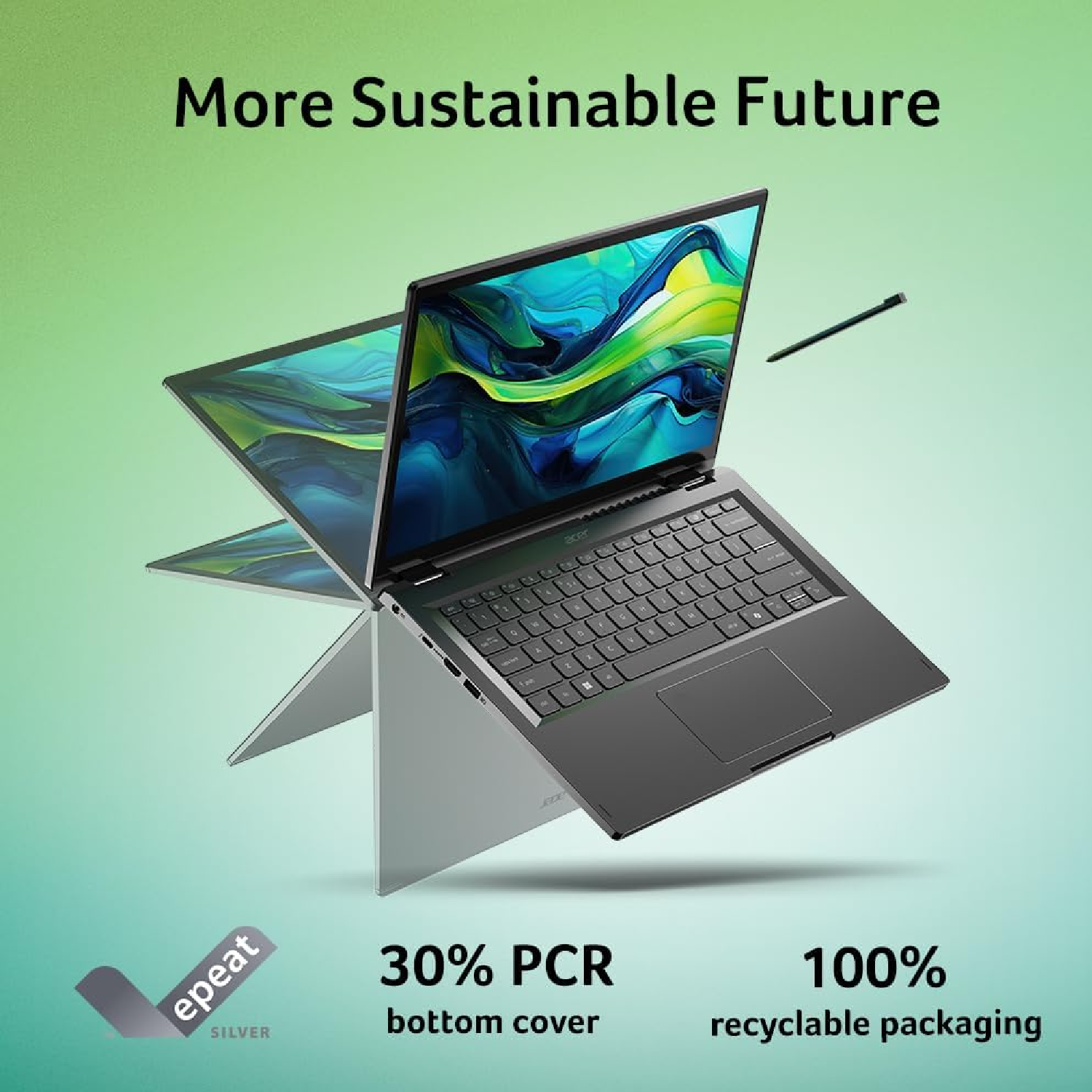 Acer Aspire Spin 14 ASP14-51N-70S3, Intel Core Ultra 7-155U, DDR5 16GB RAM, 512GB PCIe Gen4 SSD, Intel Arc Graphics, 14-inch WUXGA, Win11 Home, Steel Grey 3