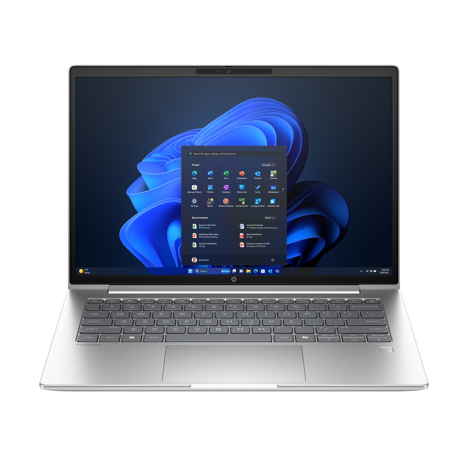HP ProBook 4 G1i, Ultra 5-225U, DDR5 5600Mhz 8GB RAM, 256GB NVMe M.2 SSD, 14-inch Anti-glare WUXGA LED, Pike Silver 1