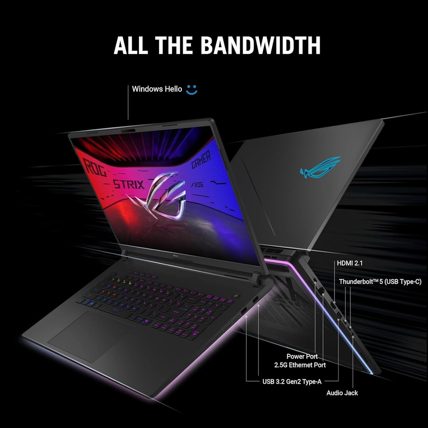 ASUS ROG Strix G16 G615LM-S5080M Intel Core U9-275HX, DDR5 16GB DDR5 RAM, 1TB M.2 NVMe PCIe 4.0 SSD, NV RTX5060 8Gb, 16-inch 240Hz ROG Nebula QHD Display, Win11 Home, Volt Green 5