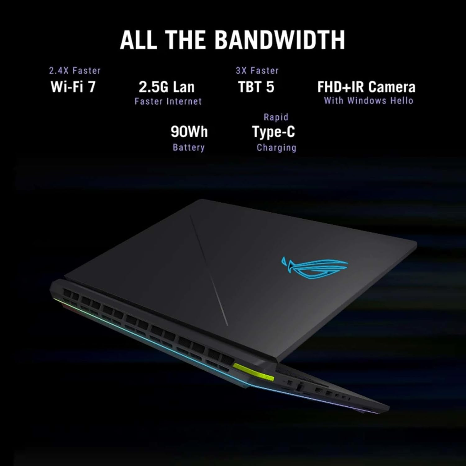 ASUS ROG Strix G18 G815LP-S9017W Intel Core Ultra 7-255HX, DDR5 16GB RAM, 1TB M.2 NVMe PCIe 4.0 SSD, NV RTX5070 8Gb, 18-inch 240Hz ROG Nebula QHD Display, Win11 Home, Volt Green 5