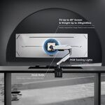 EYES 19 Single - Single Heavy-Duty Gaming Monitor Arm with RGB Lights