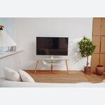 EYES 18 - Corner TV Floor Stand with Large Capacity Open Storage