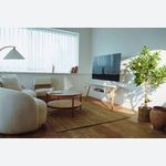 EYES 18 - Corner TV Floor Stand with Large Capacity Open Storage