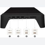 EYES 8 - 3-in-1 Monitor Stand Hub with Fast Wireless Charging Pad
