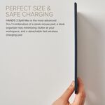 HANDS 3 SPLIT MAX - Detahcable Fast Wireless Charging Mouse Pad With Tray