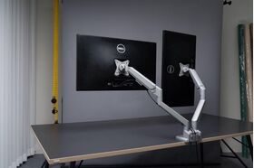 ​  EYES 13 Dual - Full motion Aluminium gas spring monitor arm