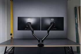 ​  EYES 13 Dual - Full motion Aluminium gas spring monitor arm