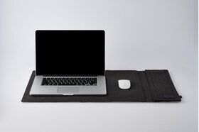 Hands 8. 4-in-1 Protective Magnetic Laptop Sleeve Case with Mouse Mat & Accessory Pouch