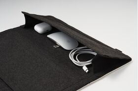 Hands 8. 4-in-1 Protective Magnetic Laptop Sleeve Case with Mouse Mat & Accessory Pouch