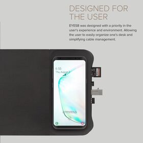 EYES 8 - 3-in-1 Monitor Stand Hub with Fast Wireless Charging Pad
